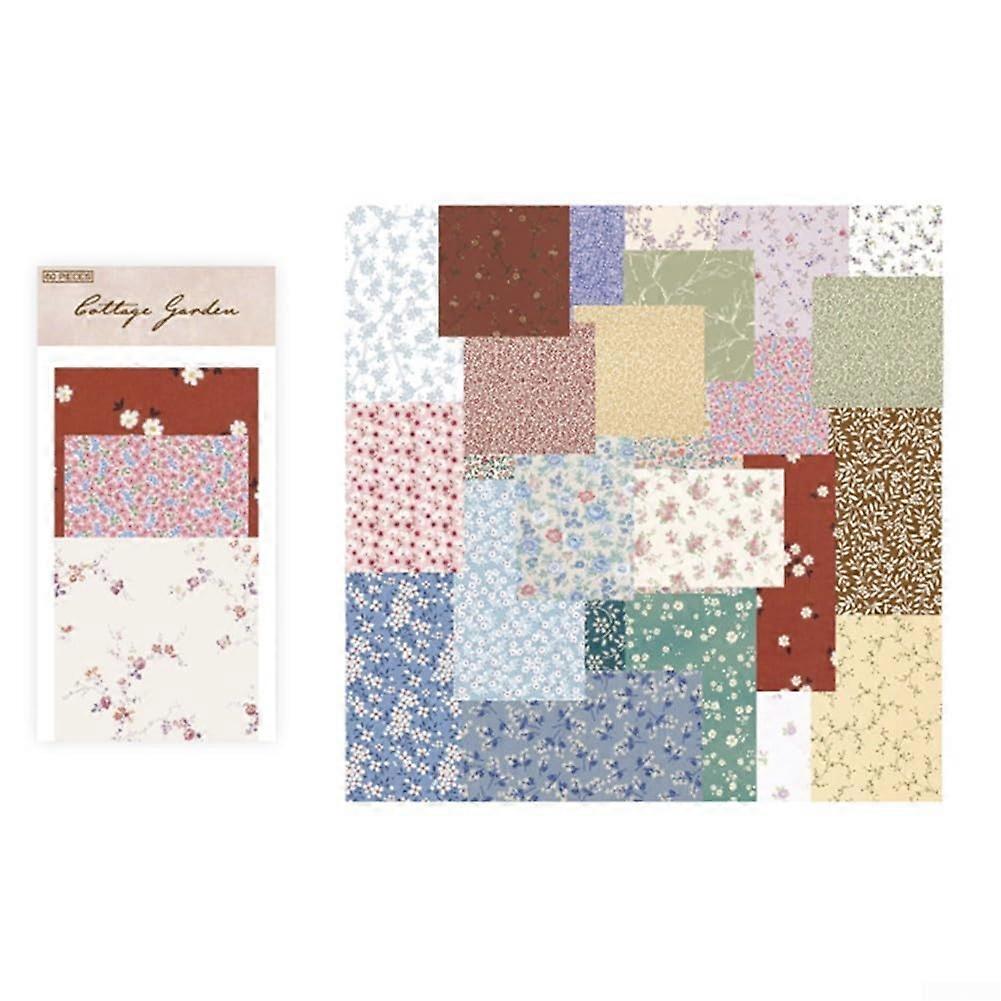 60 Pieces Junk Journal Vintage Paper Pack, DIY Scrapbook Backgrounds for Retro Crafts and Planner Journaling Supplies