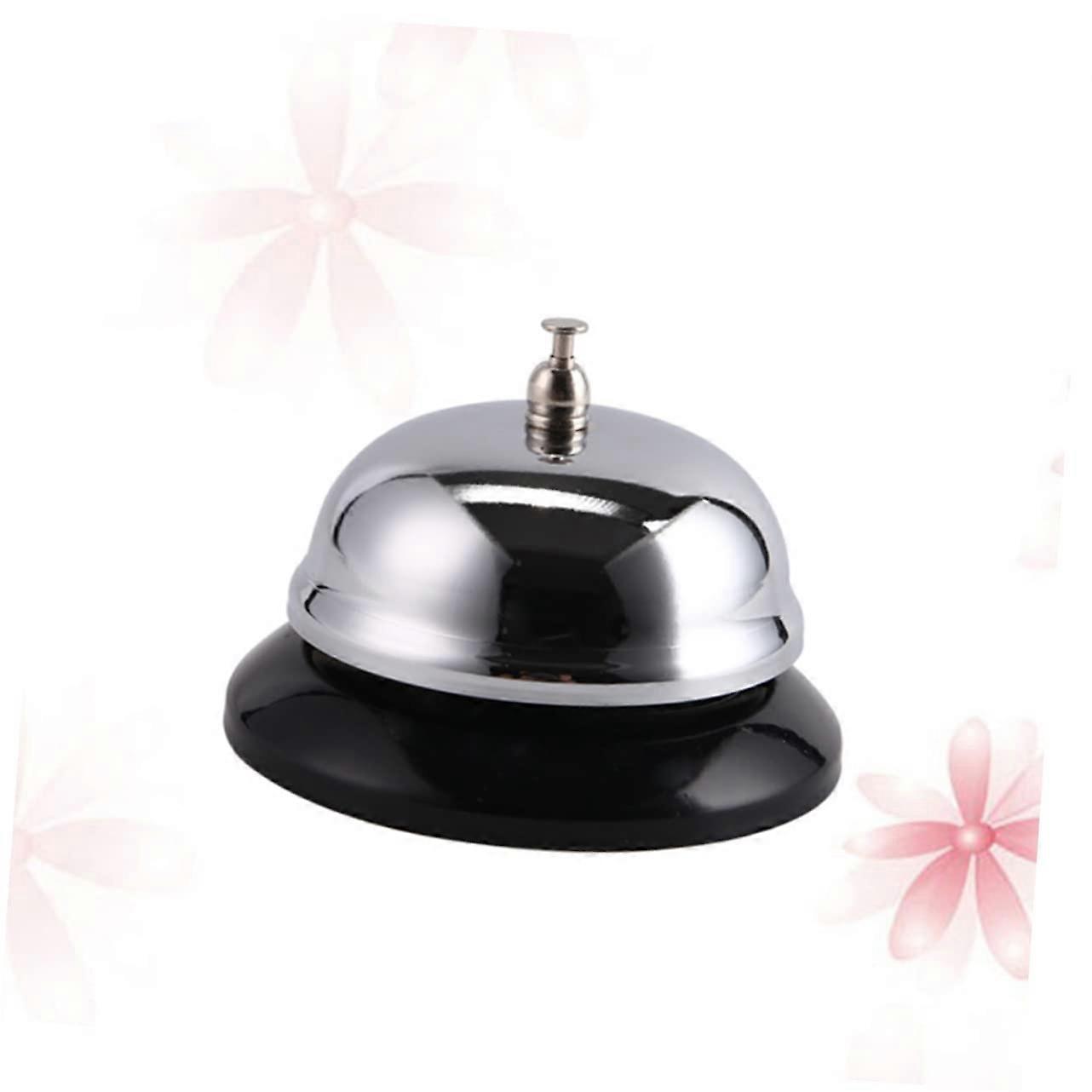 Classic service bell for restaurants and large silver table bell with loud sound for hotel and bar service, easy to use