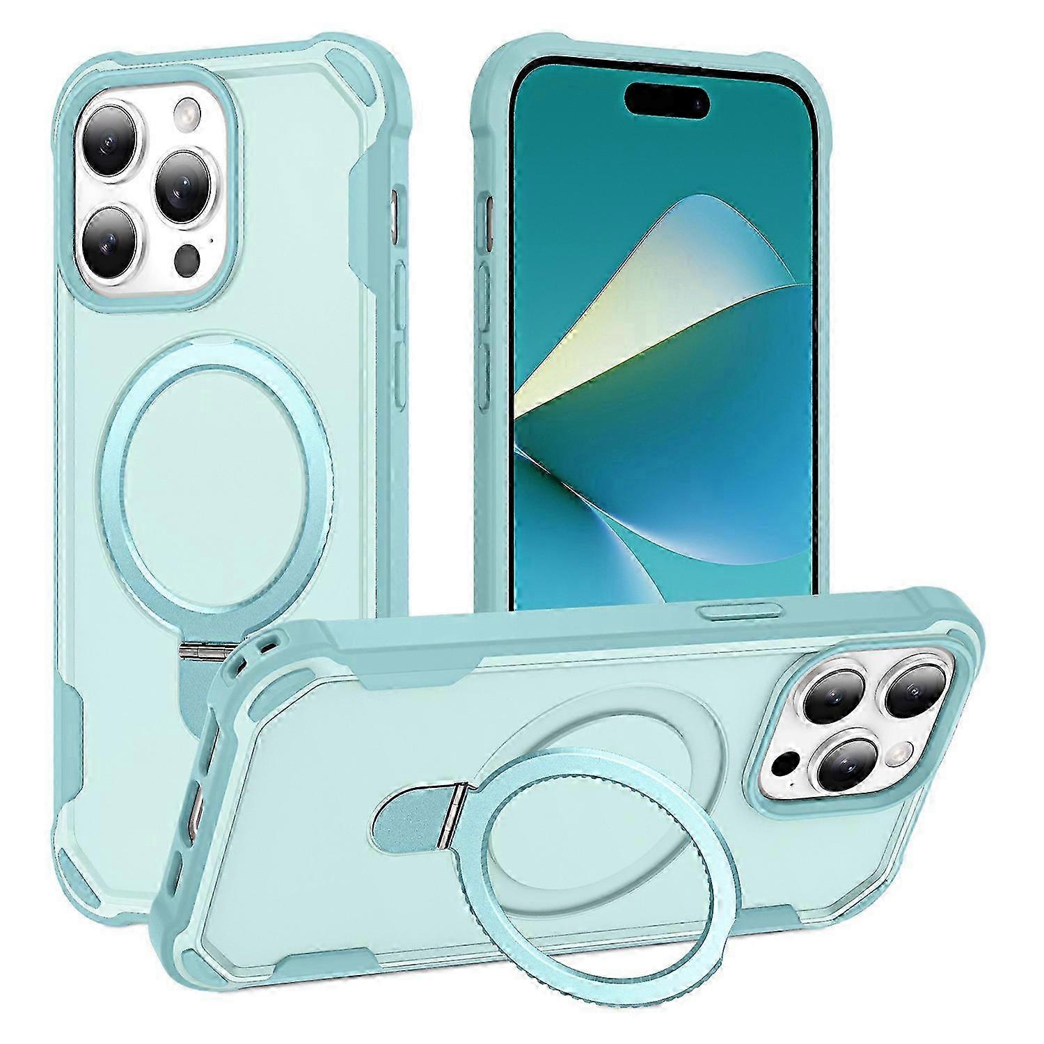 Case for Compatible with MagSafe Kickstand TPU+PC Shockproof Phone Back Cover