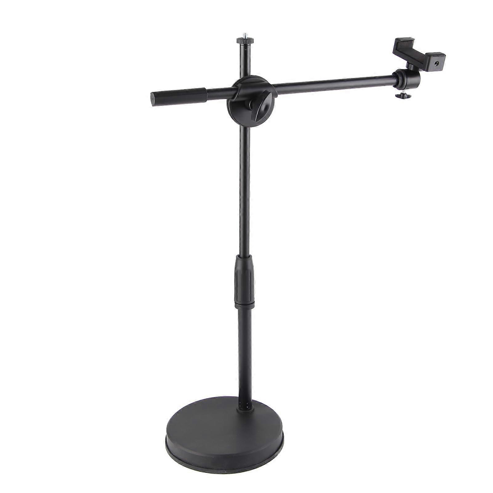 Desktop Photography Half Holder Bracket for LowAngle CD Type, 360° Rotation, 5.310 cm Smartphone Clip, Metal, Live Performance, Teaching Video