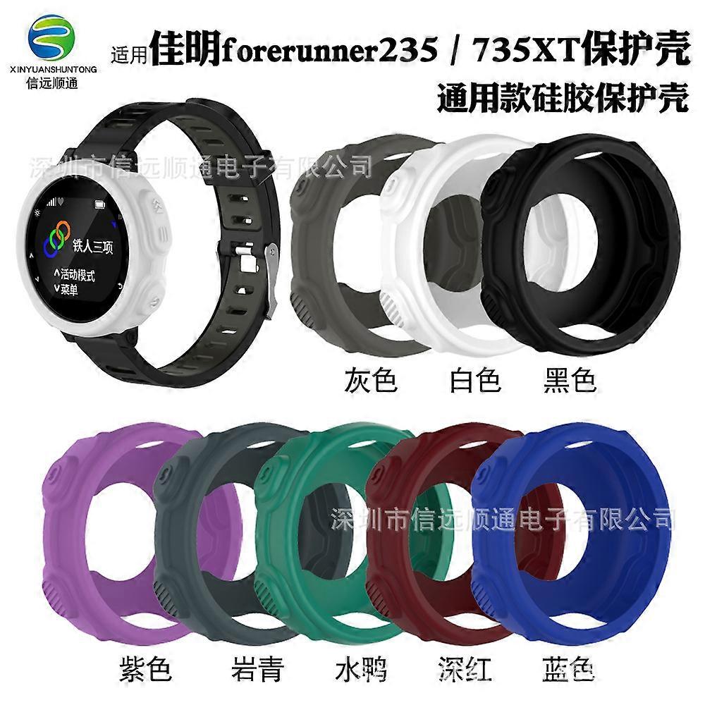 Gray Silicone Protective Case for Garmin Forerunner 235/735XT Smartwatch Accessory