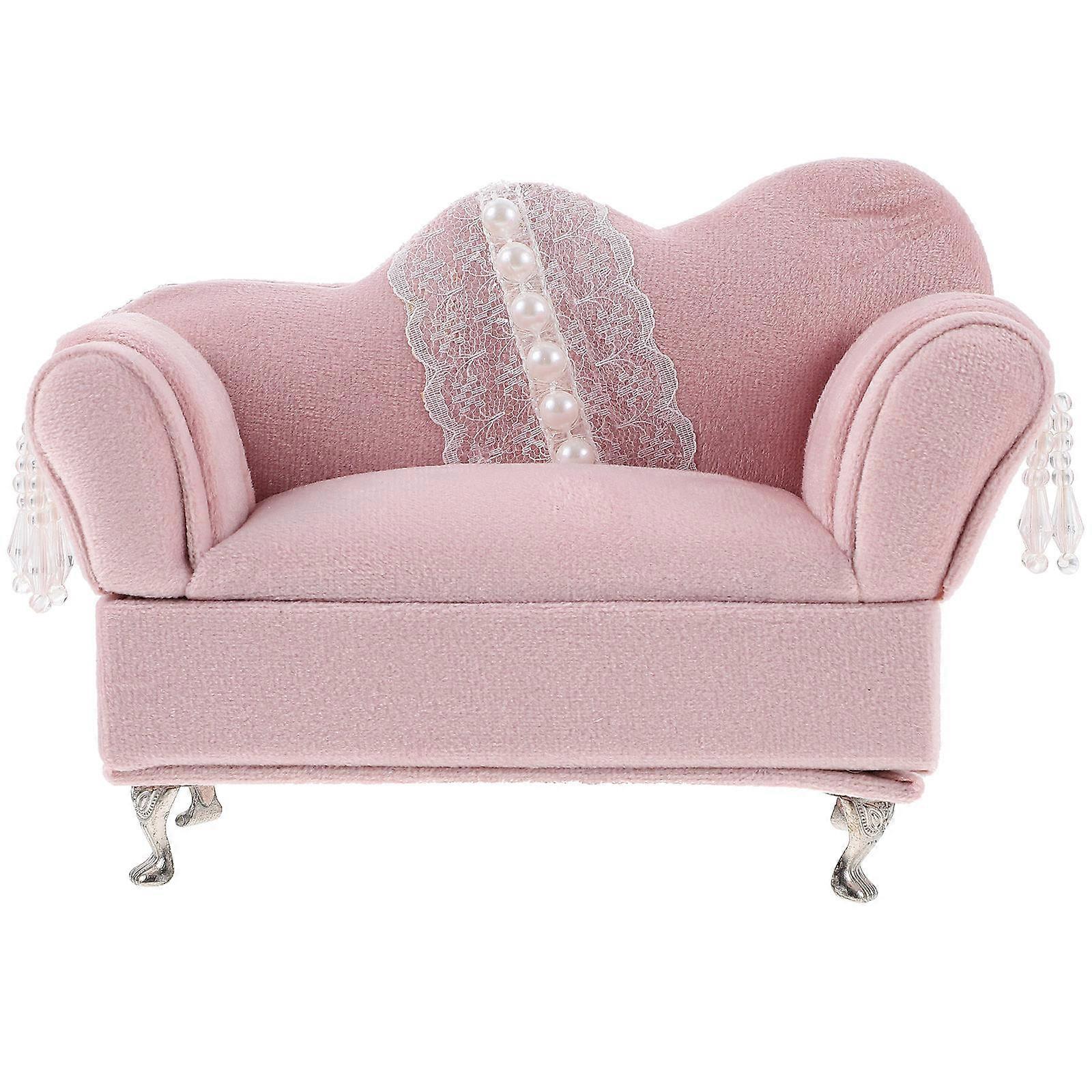 Módní Šperkovnice Sofa Shape Pro Skladování šperků Syntetický materiál 6.9×4.3×2.8in 1ks