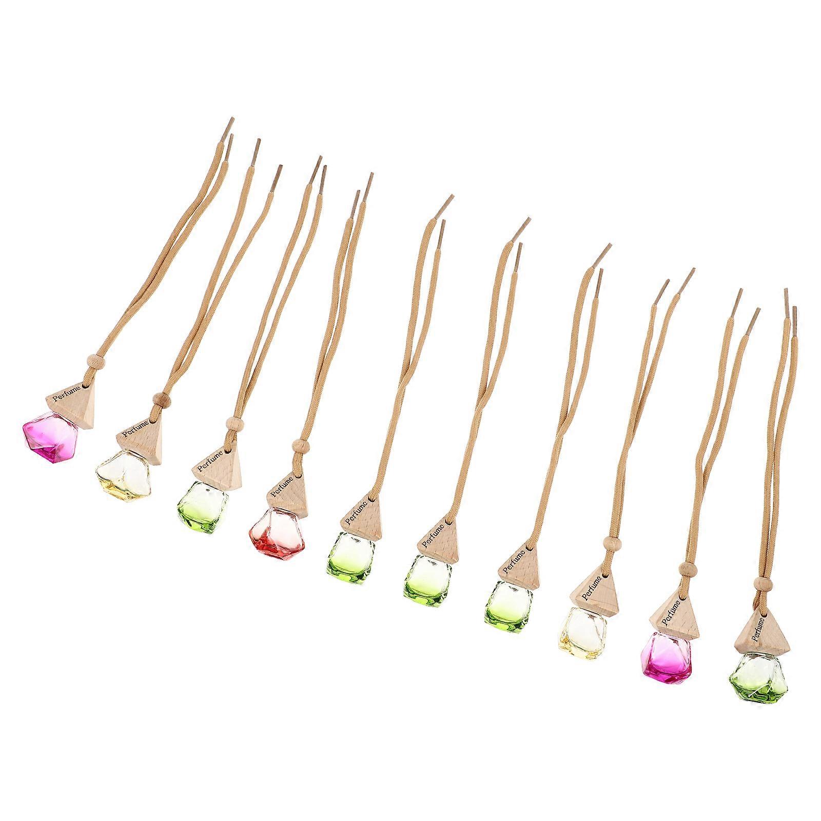 10Pcs Car Perfume Dispenser Pendant Auto Front Hanging Bottle Decoration