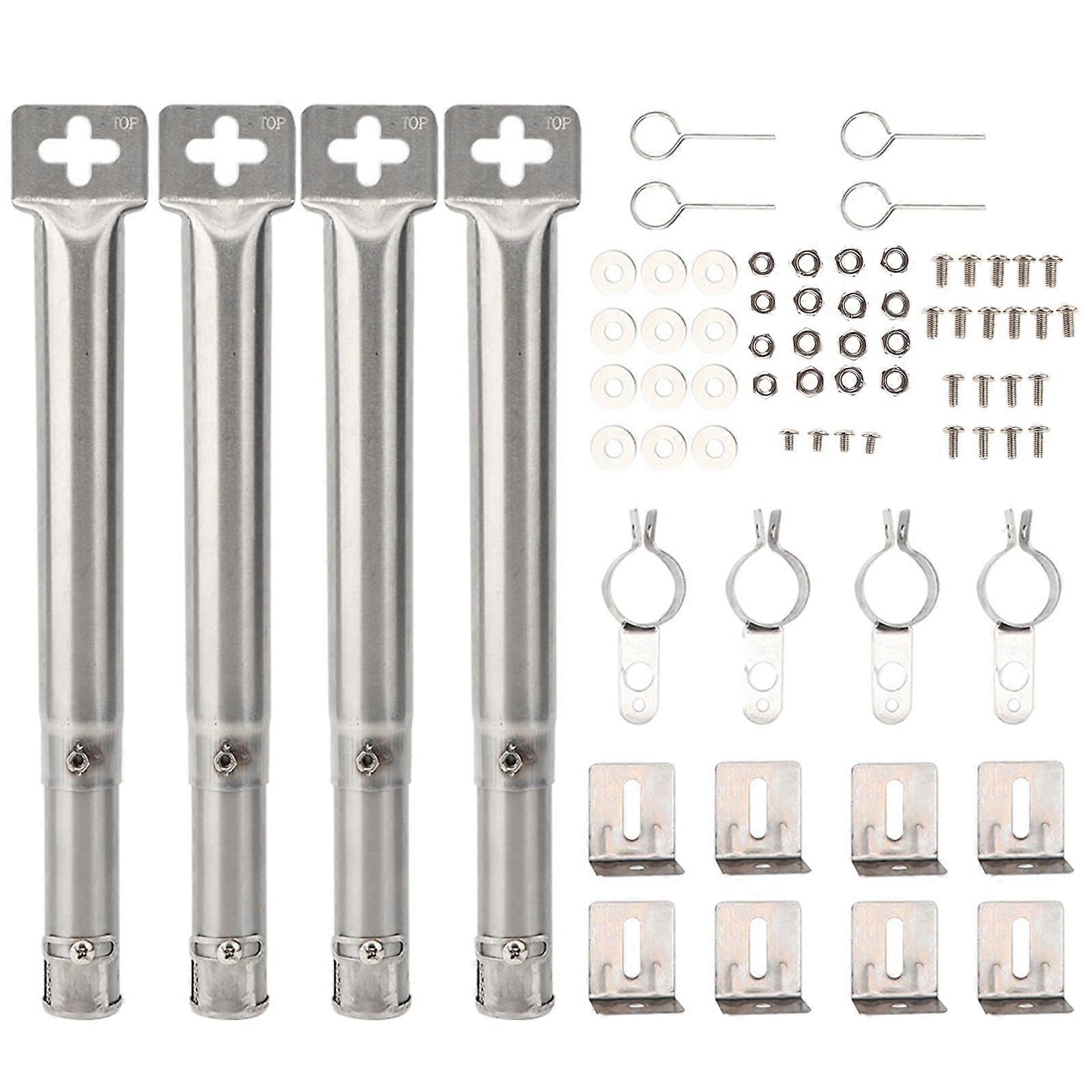 Hanging pendants, 4 pieces, straight pipe, grill tube burner, stainless steel parts, replacement grill channel pipes