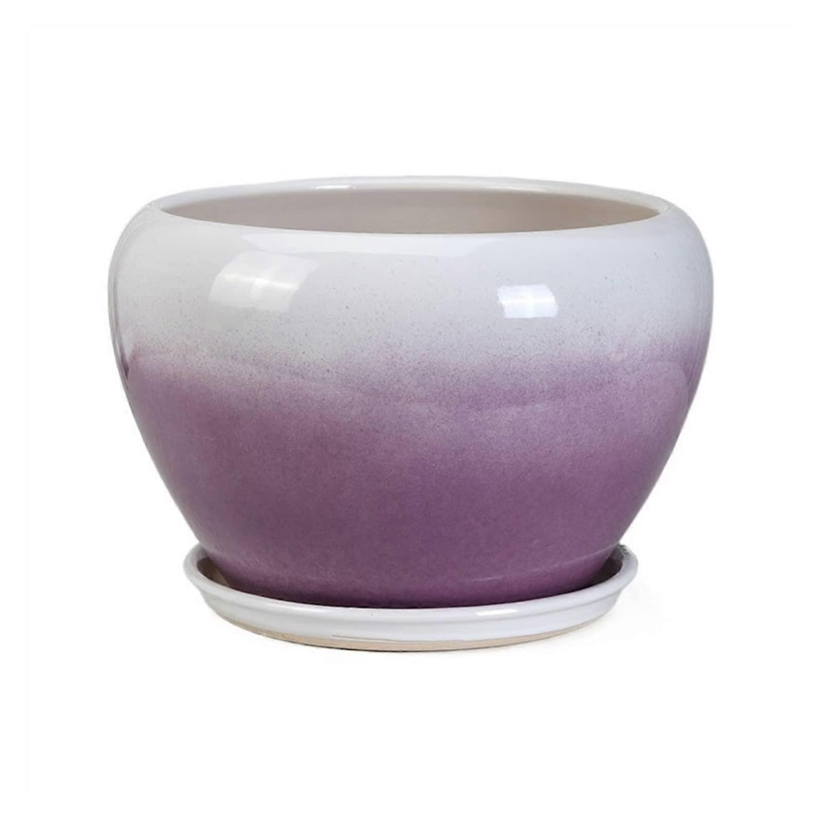 Plant Container Large Uekibo Simple Ceramic Uekibo Tray Drainage Hole Pay Color: F (I)