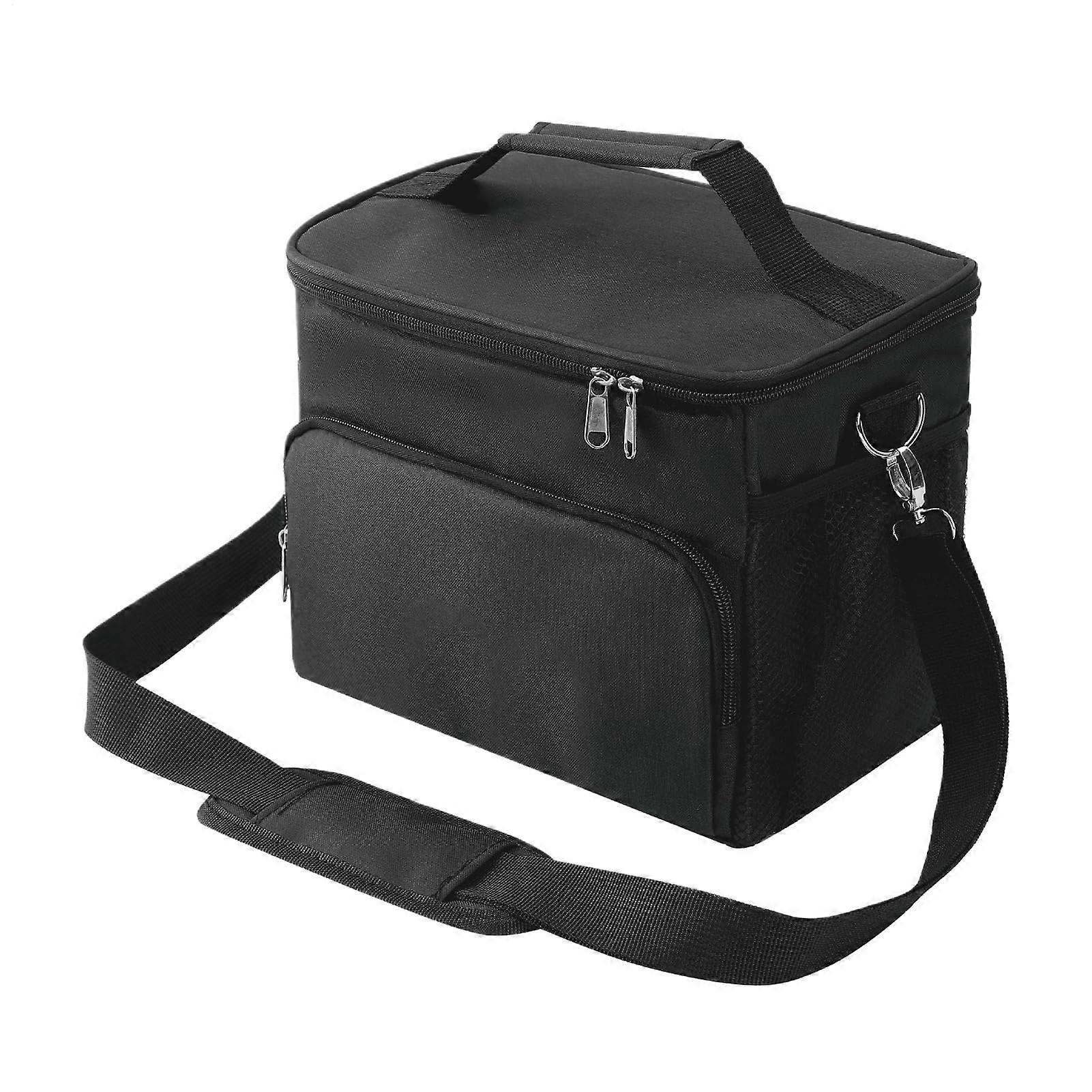 Lunch Bag, Food Box, Large Reusable Container, Portable LeakProof Soft Tote with Insulated Design, 10.04inch Black