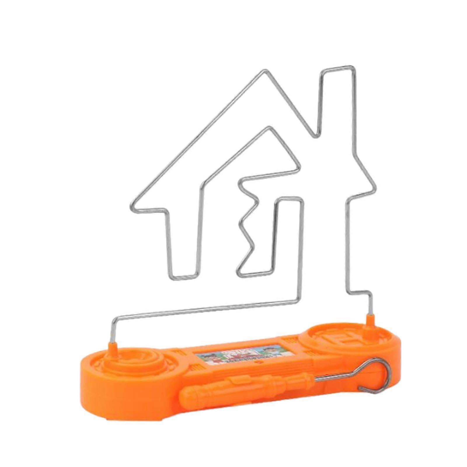 Electric Maze Toy, Educational Electric Toy, Interactive Game for Kids, Touch Maze Game, Thinking Task for Teens, Orange