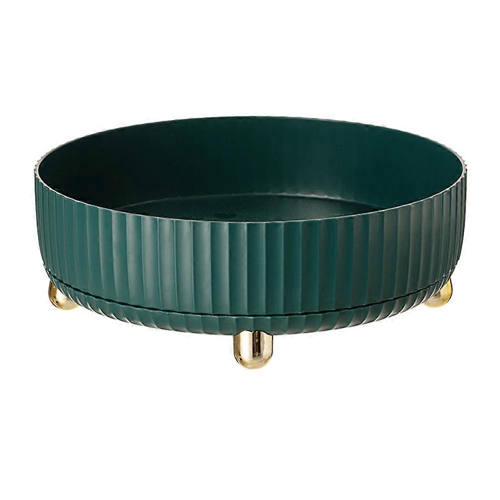 360 Degree Rotation Rotating Spice Rack Kitchen Counter Organizer Rack Green 28X28X10CM Homeowners 1Pcs