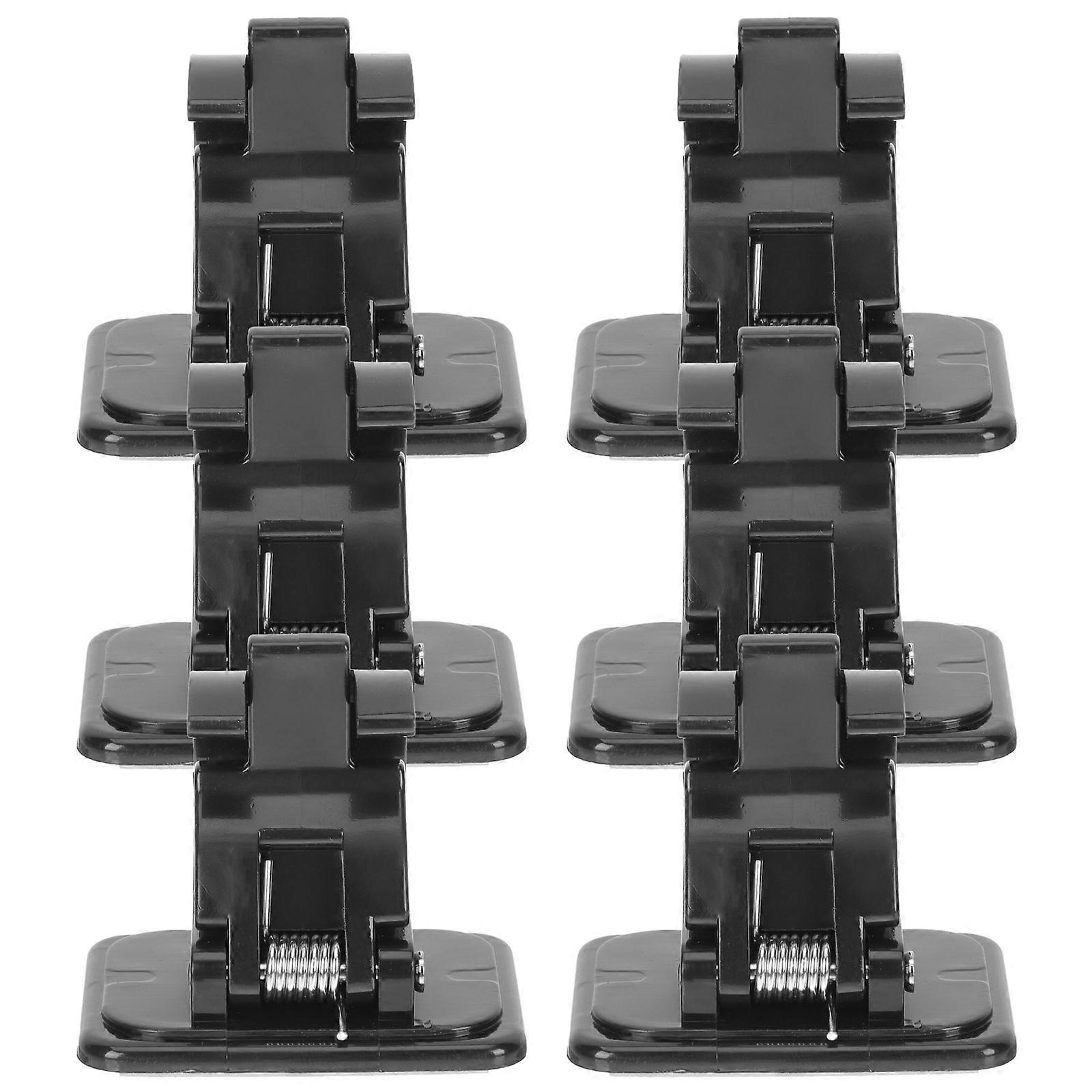 قضيب الستارة كليب البلاستيك قوي لاصق دعم في الهواء الطلق 4.5x4cm 6 قطع