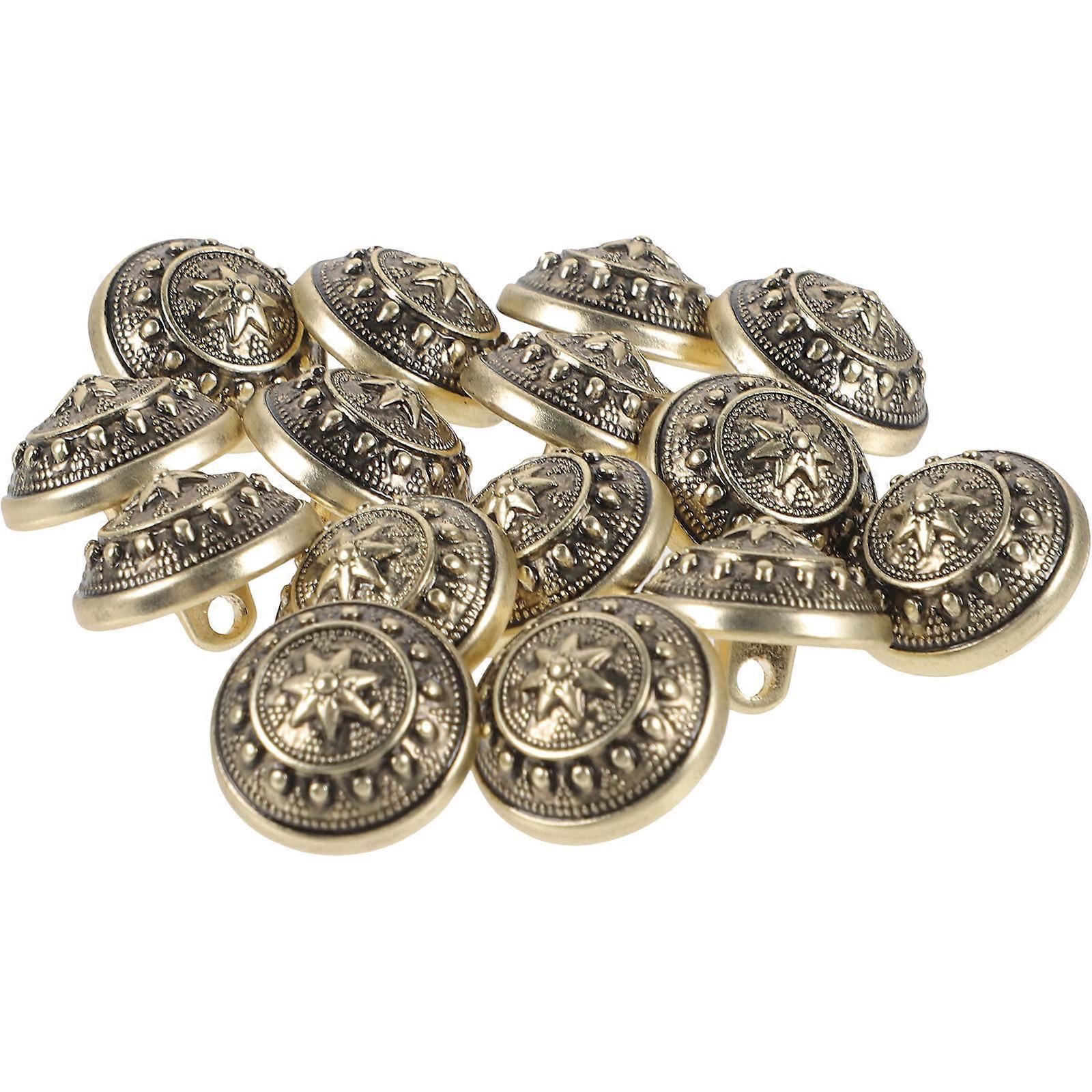 Sturdy Buttons For Sweater Diy Enthusiasts Golden 15Pcs