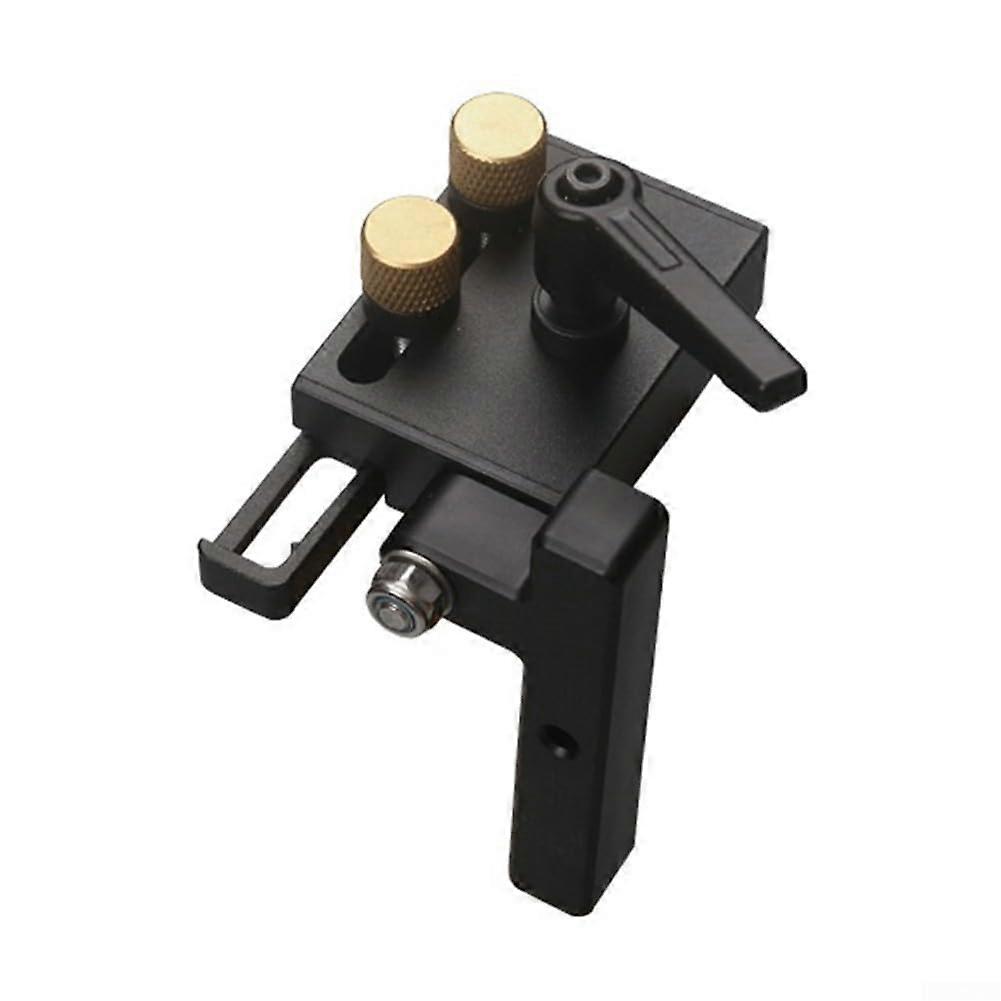 Adjustable miter rail stop for woodworking, sliding limiter for 19mm Tslots (right short) Right Short
