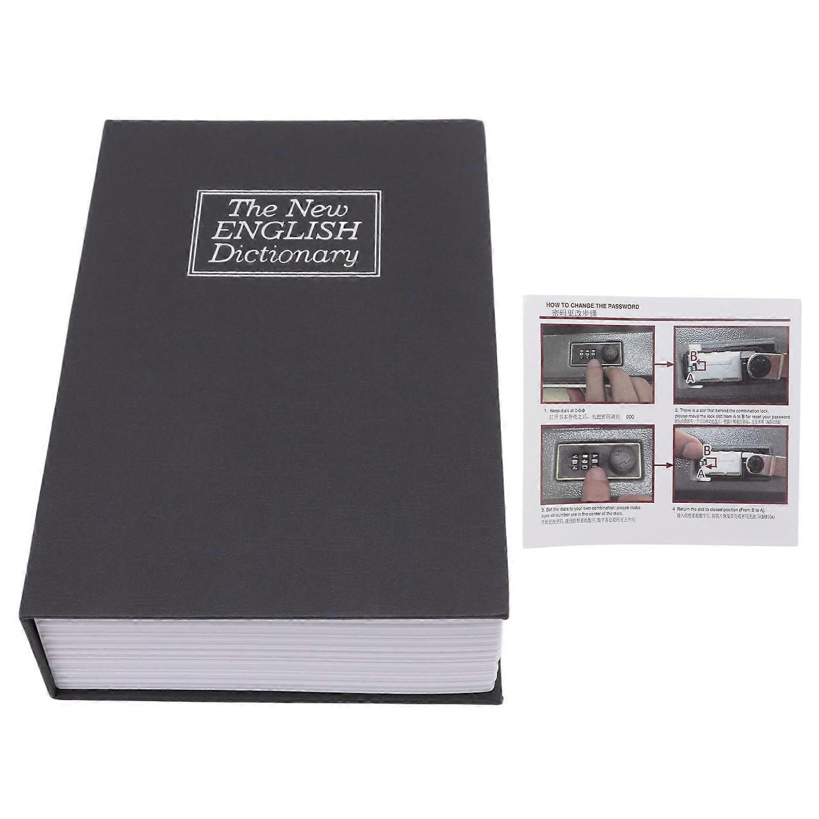 Box Innovative Medium Dictionary Diversion Book Safe with Coded Lock for Storing Money Jewelry Cards Documents