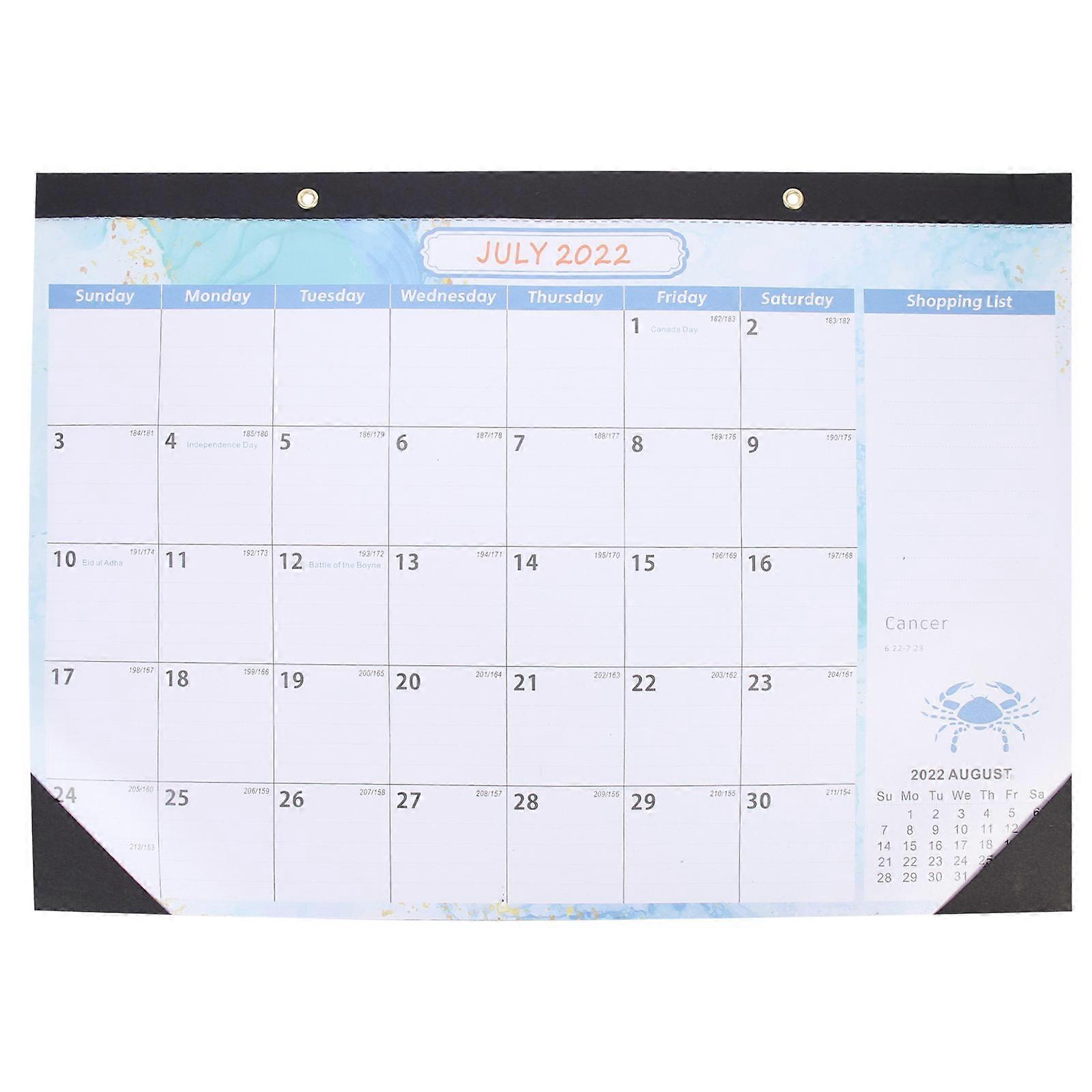 Hanging Wall Calendar Big Calendar For Classroom 43x30x0.3cm Date Display Memo Writing Schedule Planning Families Friends 1Pack