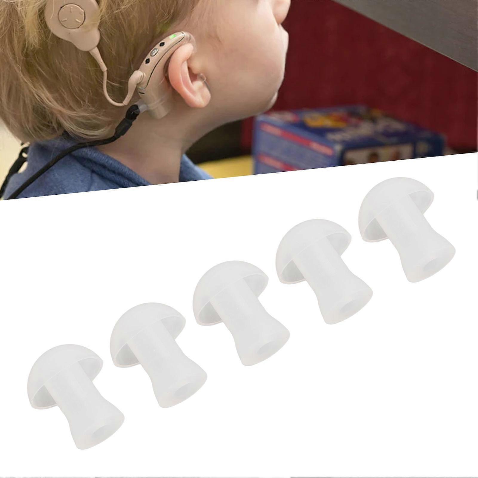 30pcs Hearing Amplifiers Eartips Soft Silicone White Accessories Replacement Earbud M 