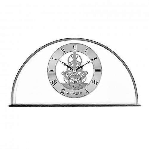 Wm.Widdop Silver Arch Mantel Clock Skeleton Dial Roman