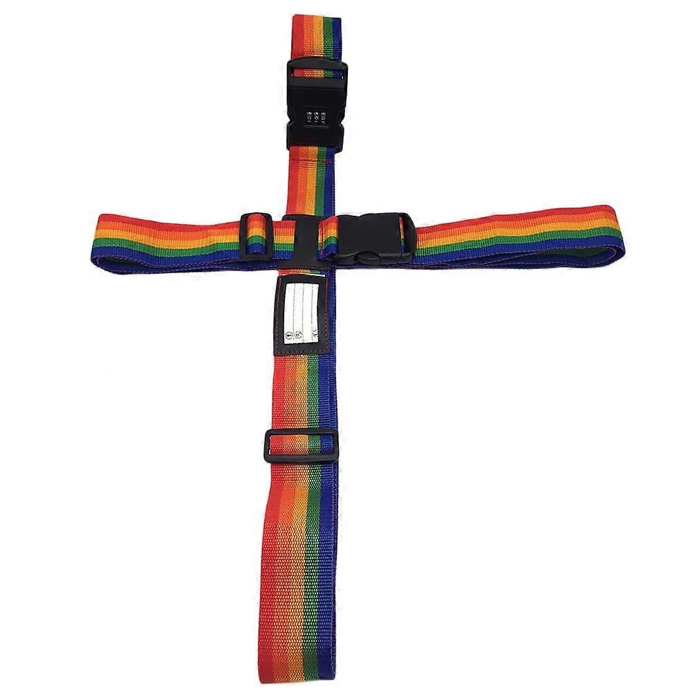 Multi Color Luggage Straps with Lock Adjustable Cross Belt for Travel Security 2M+2.2M