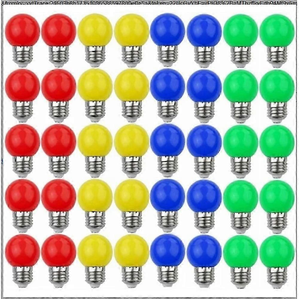 LED Bulbs E27, Mixed Colors, Red Yellow Blue Green