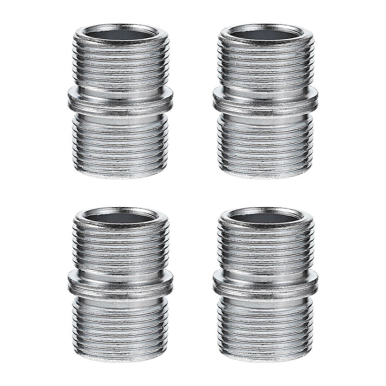 DOITOOL 4pcs Carbon Steel Double Head Shelf Support Nut Rack Nut Connectors Replacement Storage Shelves Parts