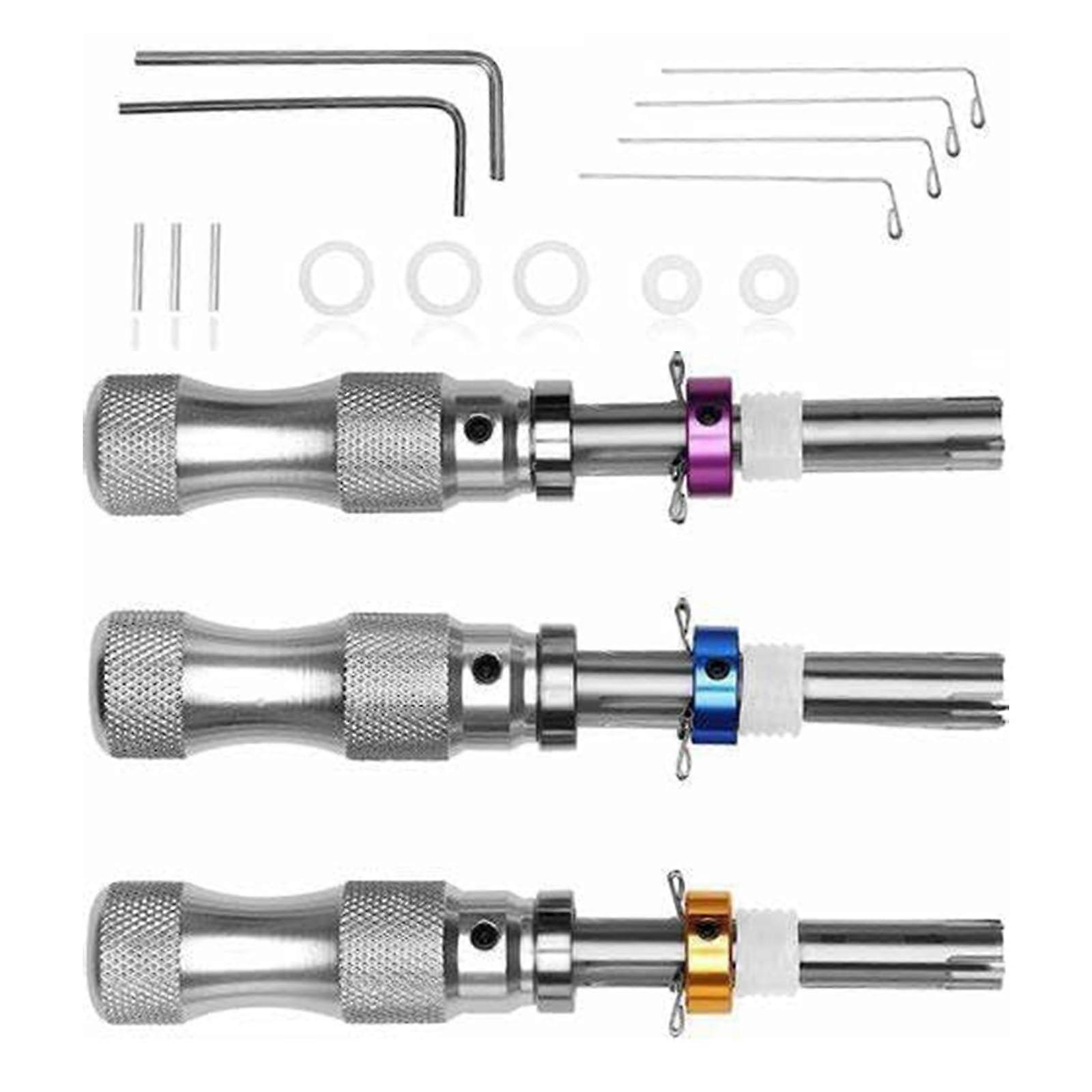 Heat Treated Stainless Steel L Shaped Hex Key Set with Tube Handle for Practical Mechanical Work and Household Use Multicolor