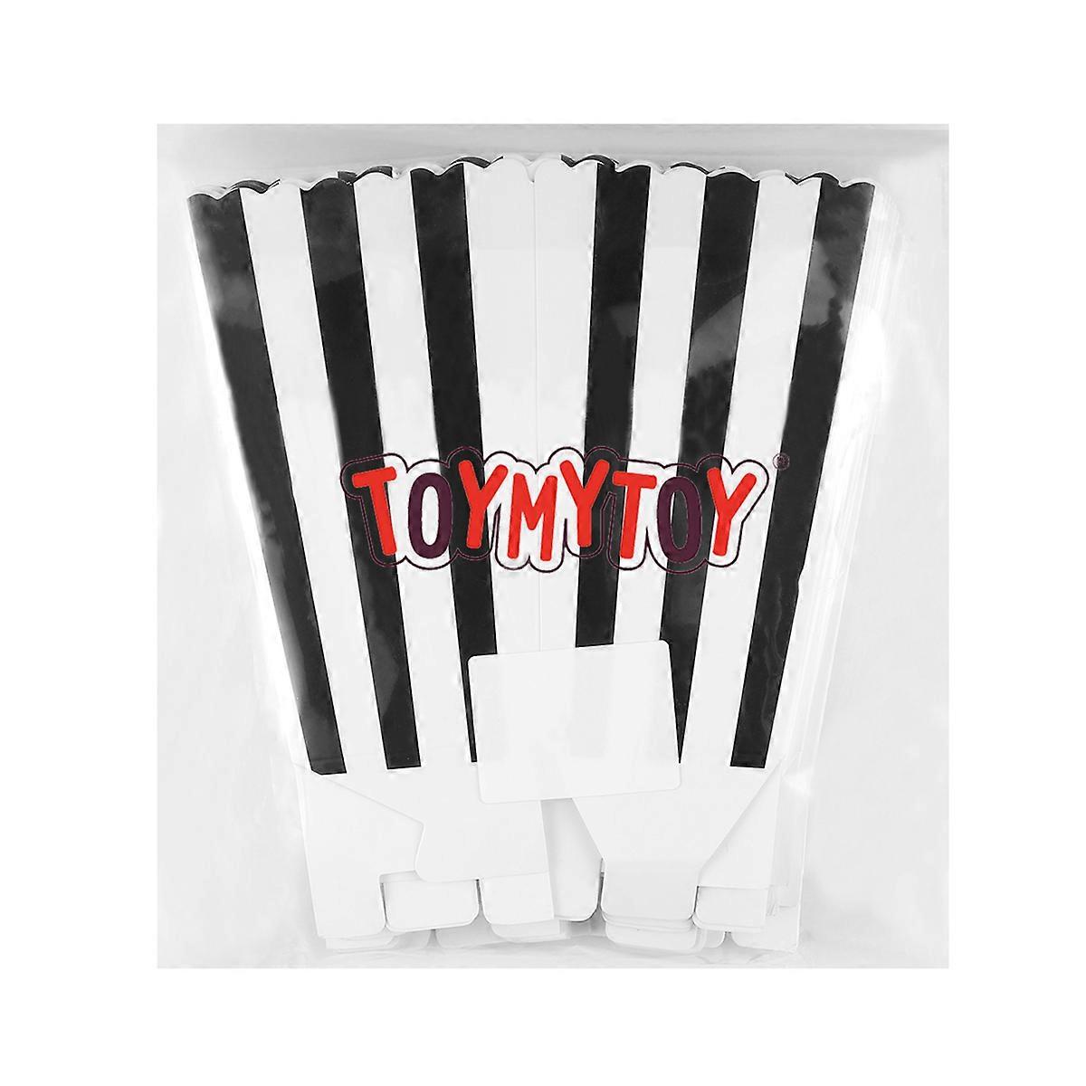 Popcorn Boxes Holder Containers Cartons Paper Bags Stripe Box for Parties and Movie Night 24pcs Multi
