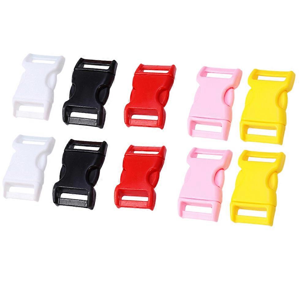 Plastic Side Release Buckles for Backpacks and Bracelets 10pcs Assorted Color 15mm