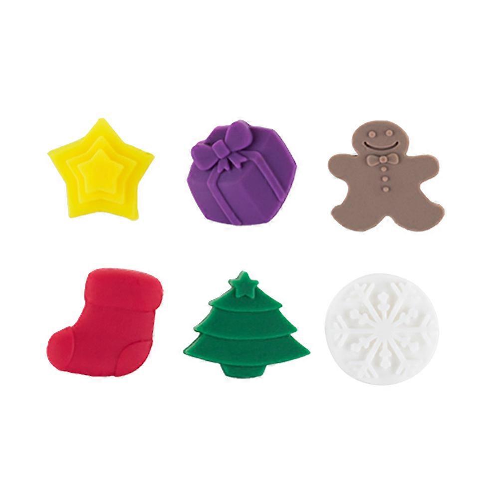 Silicone Glass Markers Identify Glasses Christmas Themed Accessories For Hosts 6Pcs