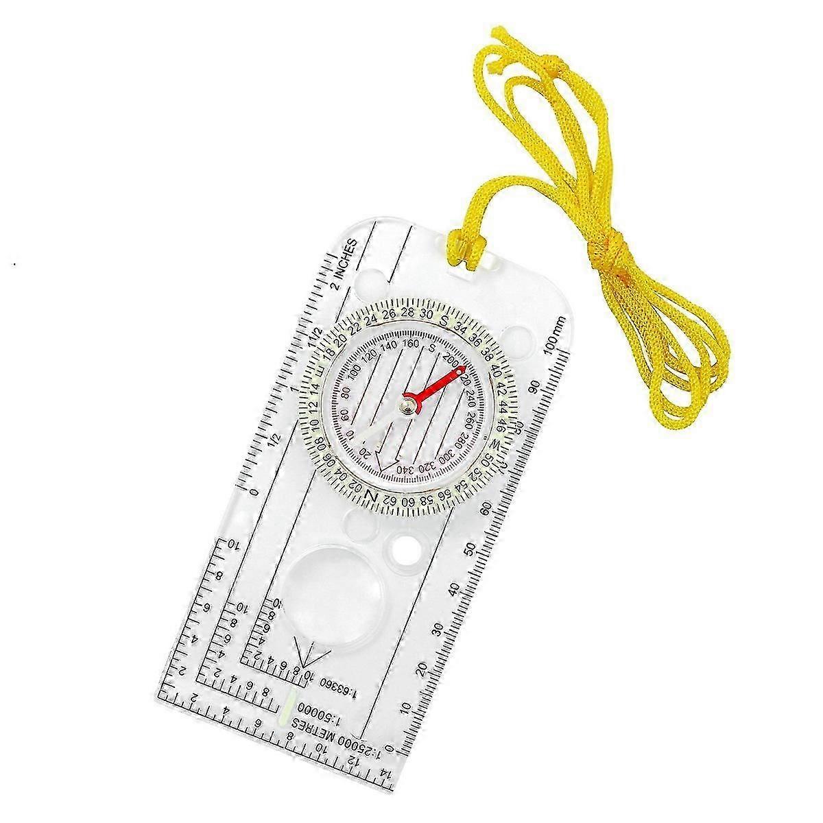 Navigation Compass, Portable Walking Orienteering Compass, Adjustable Declination Explorer Compass for Expedition Map Reading