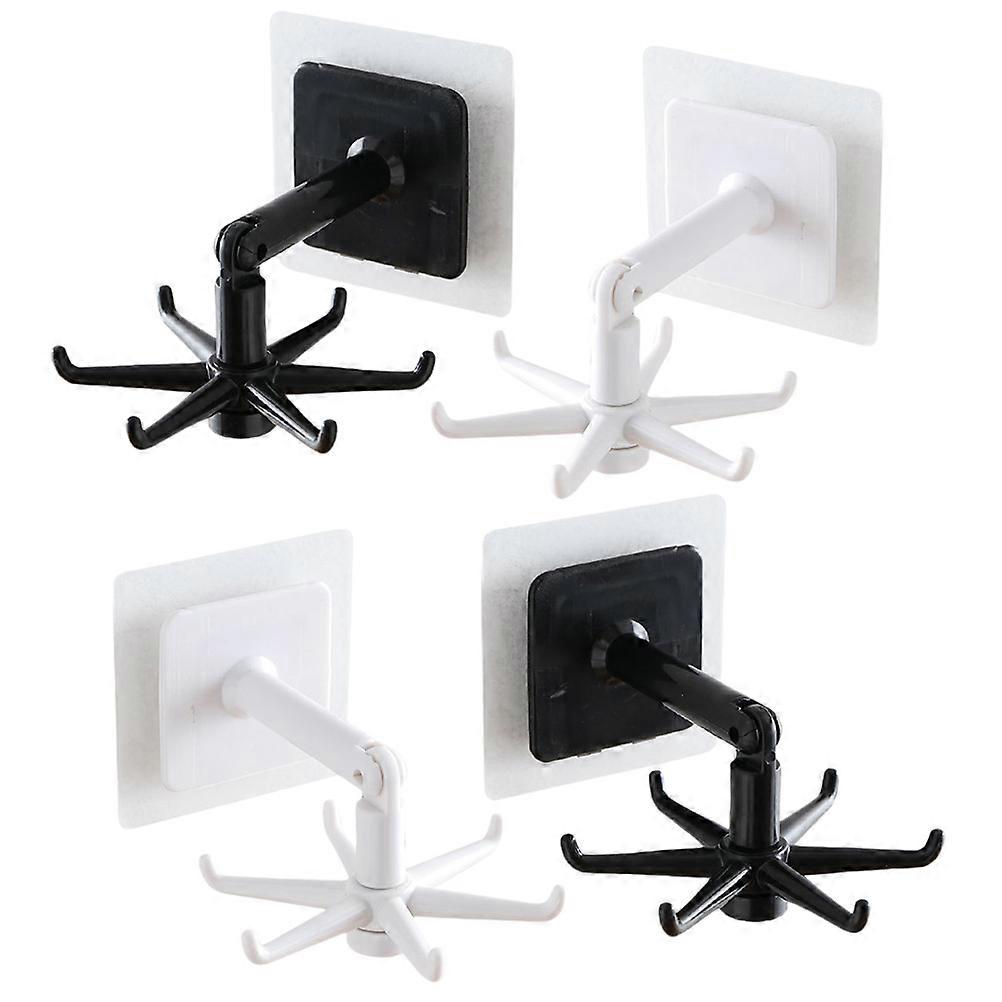 Multifunctional Kitchen Holder Towel Rack Hooks Made of Plastic for Storage 4pcs Assorted