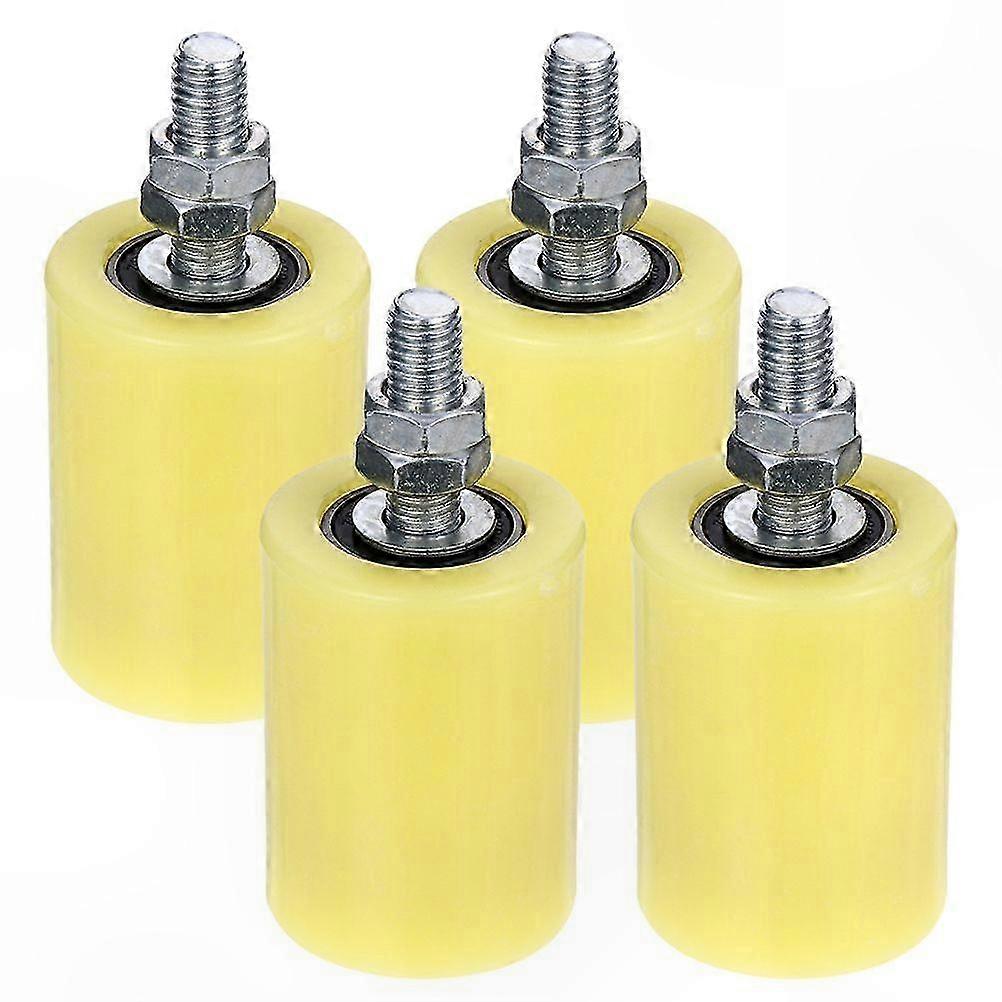 Heavy Duty Sliding Gate Rollers - 4 Pack Nylon Guide Wheels for Rail Support