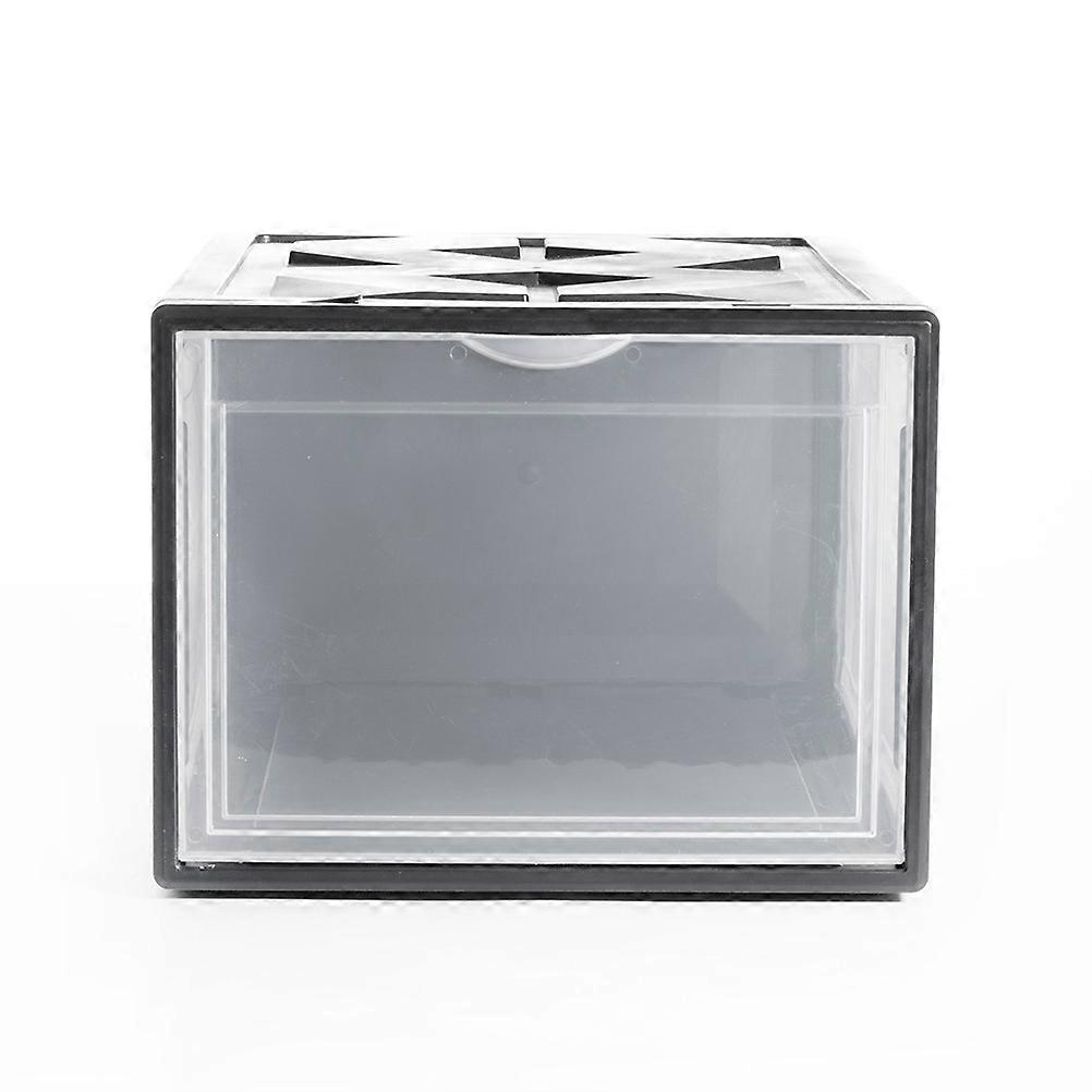 صندوق تخزين الأحذية حاوية بلاستيكية بتصميم شفاف للعناصر المكتبية للاستخدام المنزلي 1 مجموعة