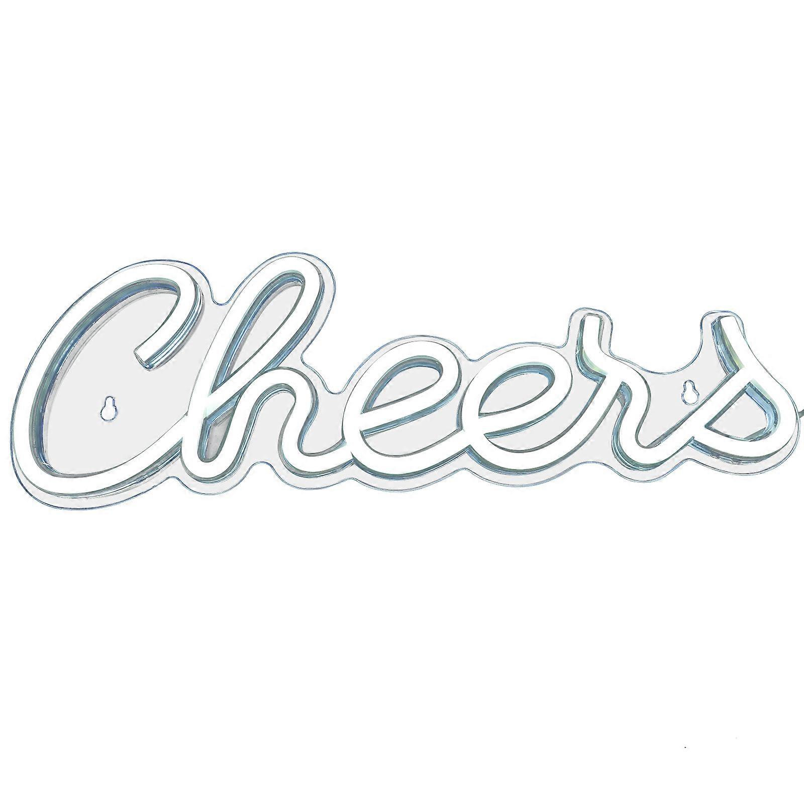 Decorative Neon Lights Cheers Shape Flat Panel For Home Store Display Usb Powered 4.5W Power 1Pcs