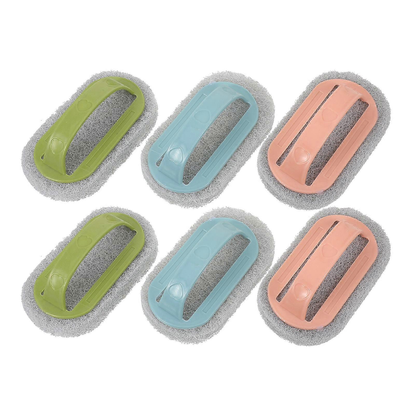 6pcs Cleaning Brushes for Ink Removal – Includes Green, Blue, Pink – Efficient and Gentle Screen Printing Brush Set