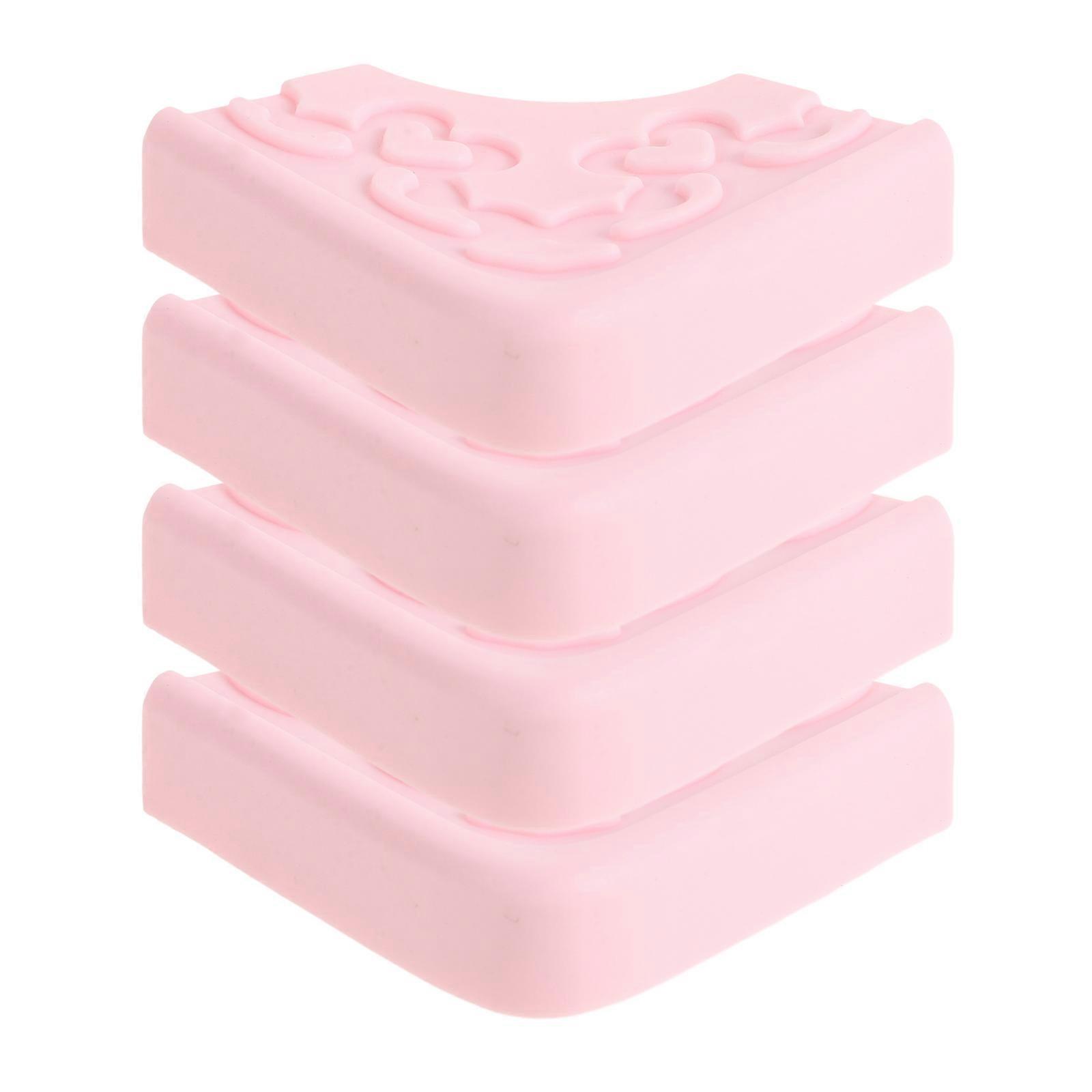 Corner Table Protector Furniture Corner Guards Safety Design Pink 4Pcs