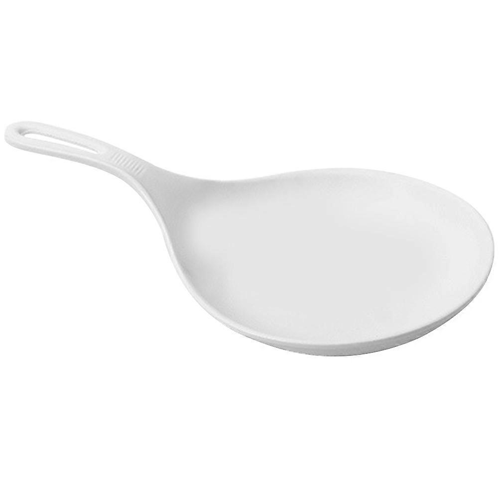 White Food Plate for Kitchen with Round Edges Design and Portable Use 9.8 inches