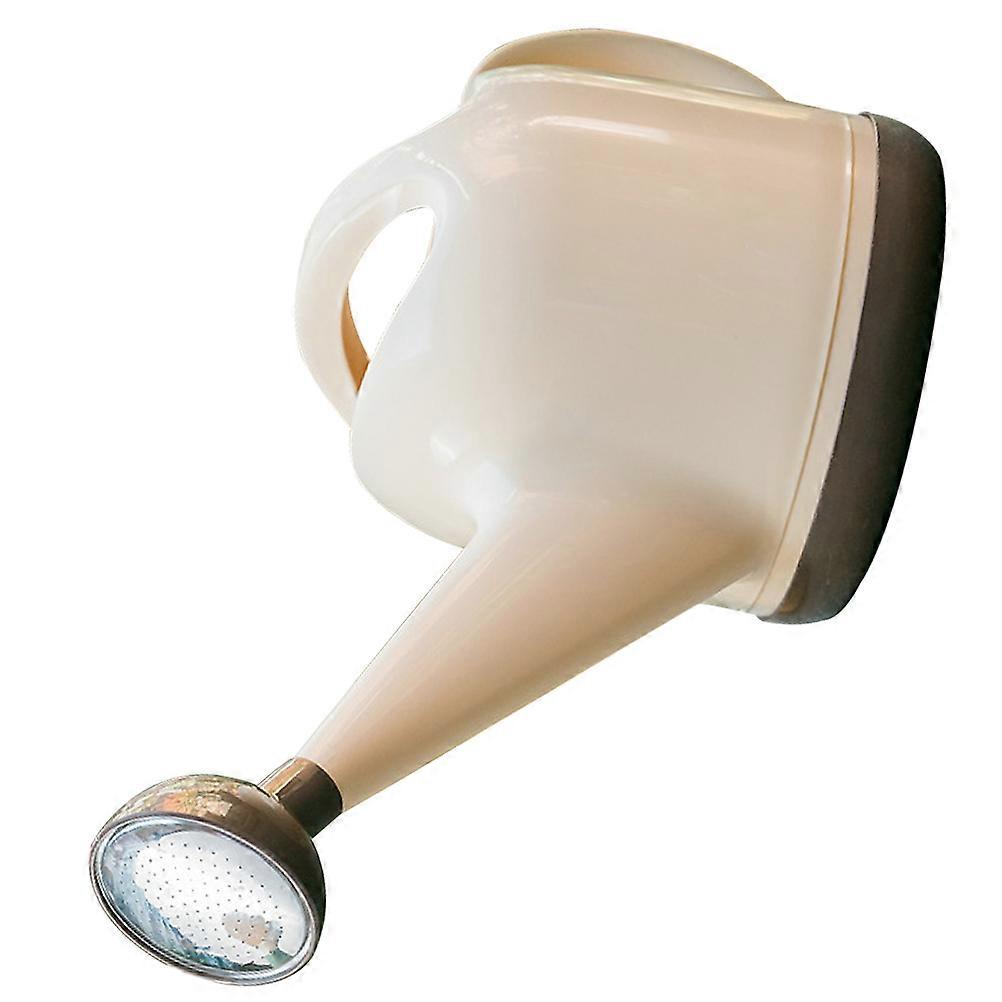 Beige Watering Can with Ergonomic Handle for Gardening and Indoor Plants 4L