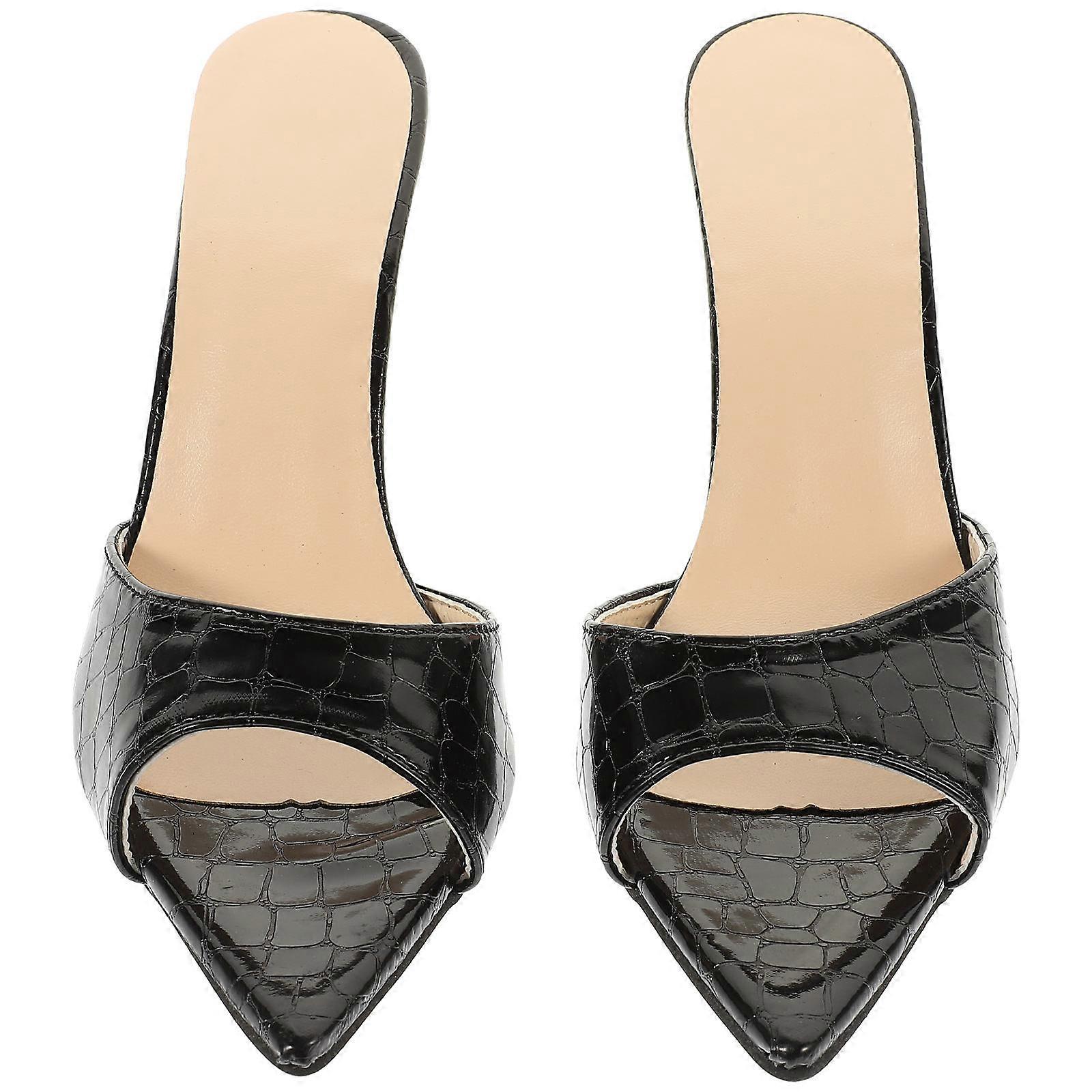 Peep Toe Heels For Women Pointy Style Summer Fashion Footwear Elevate Height 1 Pair