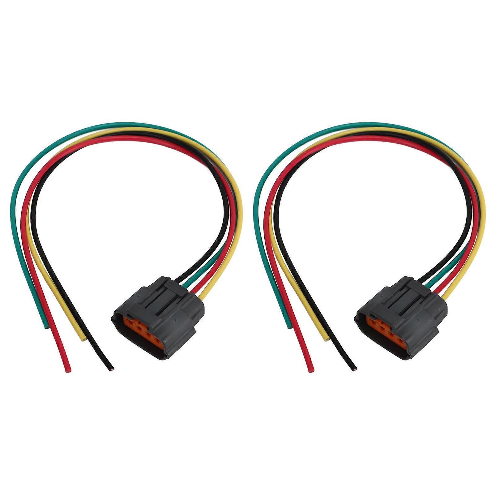 2PCs Connector Plug Pigtail Harness T2T52971SPEC 4Pin Replacement for Mazda B2200 B2600 1990‑1993 