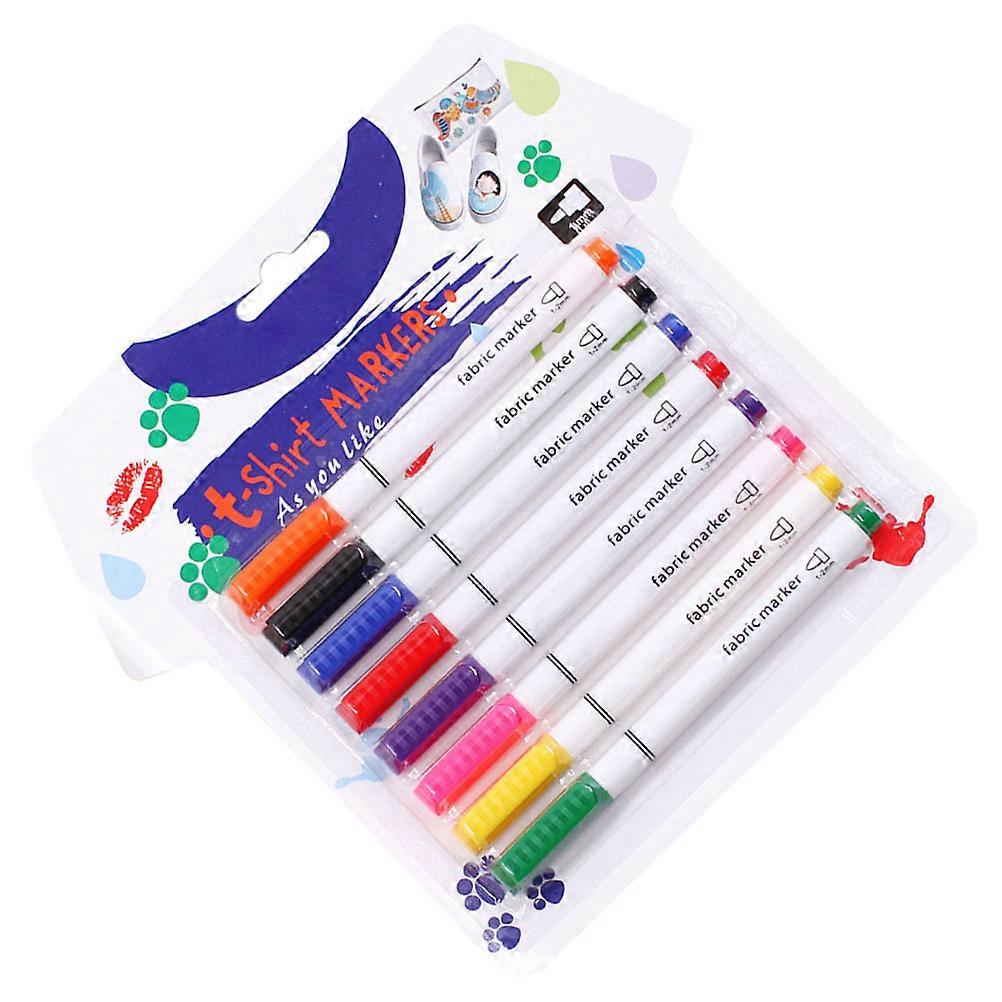 Colorful Fabric Marking Marker Pen For DIY Projects Assorted Color Quick Drying 8 Pcs