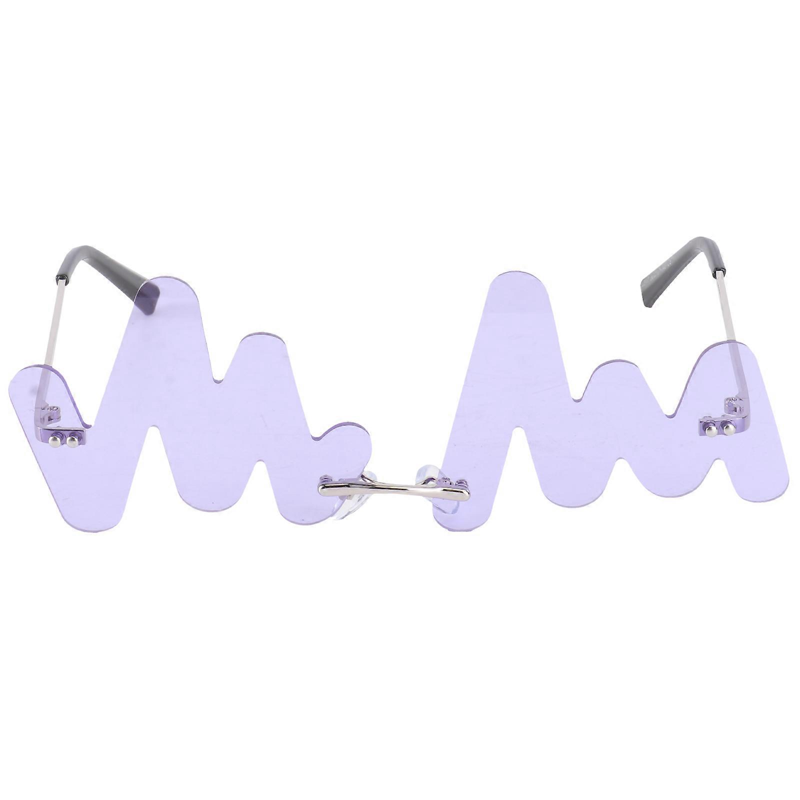 Violet Frameless Design Party Eyeglasses Toy For Children Suitable For Christmas And New Year 1Pcs