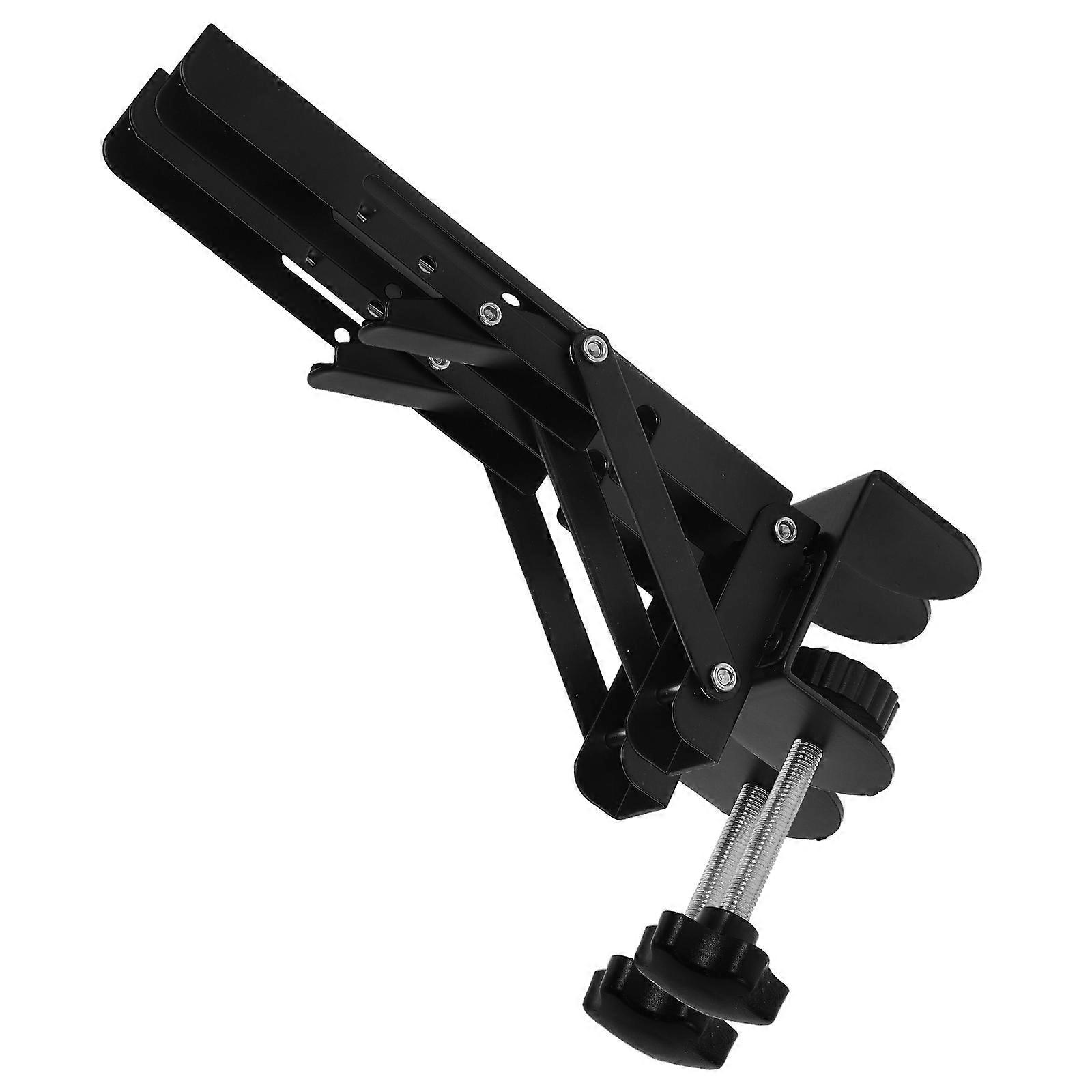 Foldable Desk Extender Clamp Shelf Adjustable Armrest Support Tray Ergonomic Keyboard Stand Stainless Steel No Drilling Comfortable Posture Aid