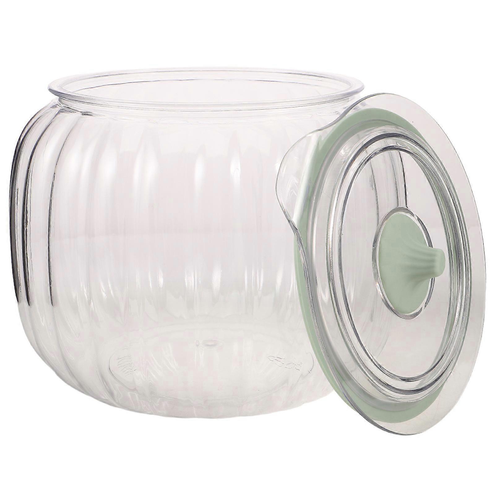 Clear Plastic Flour Storage Container with Airtight Lid for Cereal Grains and Dry Food Organization 2.5L