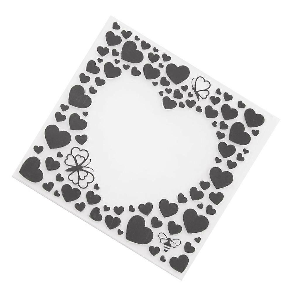 Creative DIY Bump Embossing Dies Plastic Heart Template Stencil Folder for Album Scrapbooking Paper Art Craft Decor