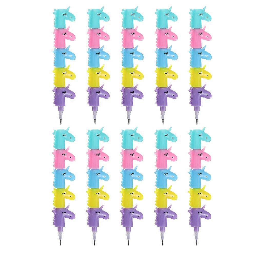 Plastic Animal Pattern Pencils For Students Home Study Designed For Hand Eye Coordination Improvement 10Pcs