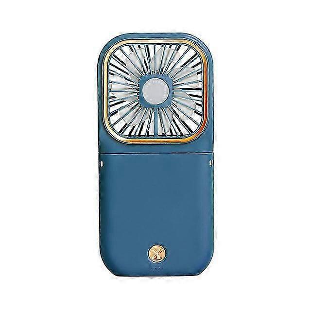 Portable USB Neck Fan with Power Bank Function (Blue)