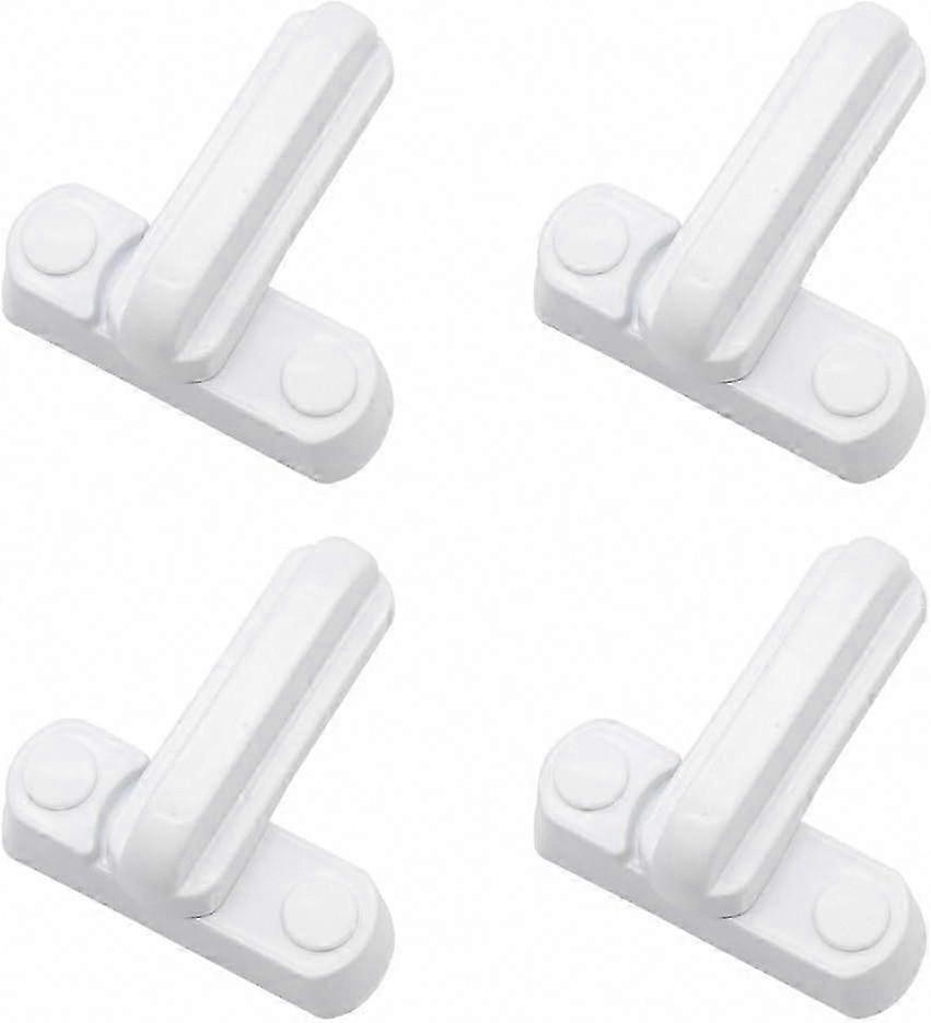 4PCS Sash Jammer Window Lock White Metal Safety Latch Door Home Security Replacement for Various Door and Window and Home Security UPVC/PVC