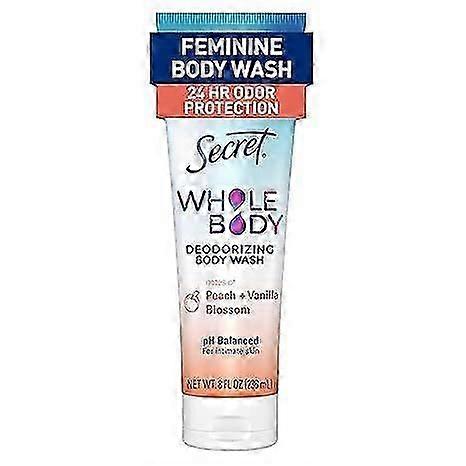 Nettoyant féminin, nettoyant pour le corps féminin désodorisant 24 heures pour femmes, élimine 6 fois les causes d’odeur, PH équilibré, sûr à utiliser partout, pêche et fleur de vanille