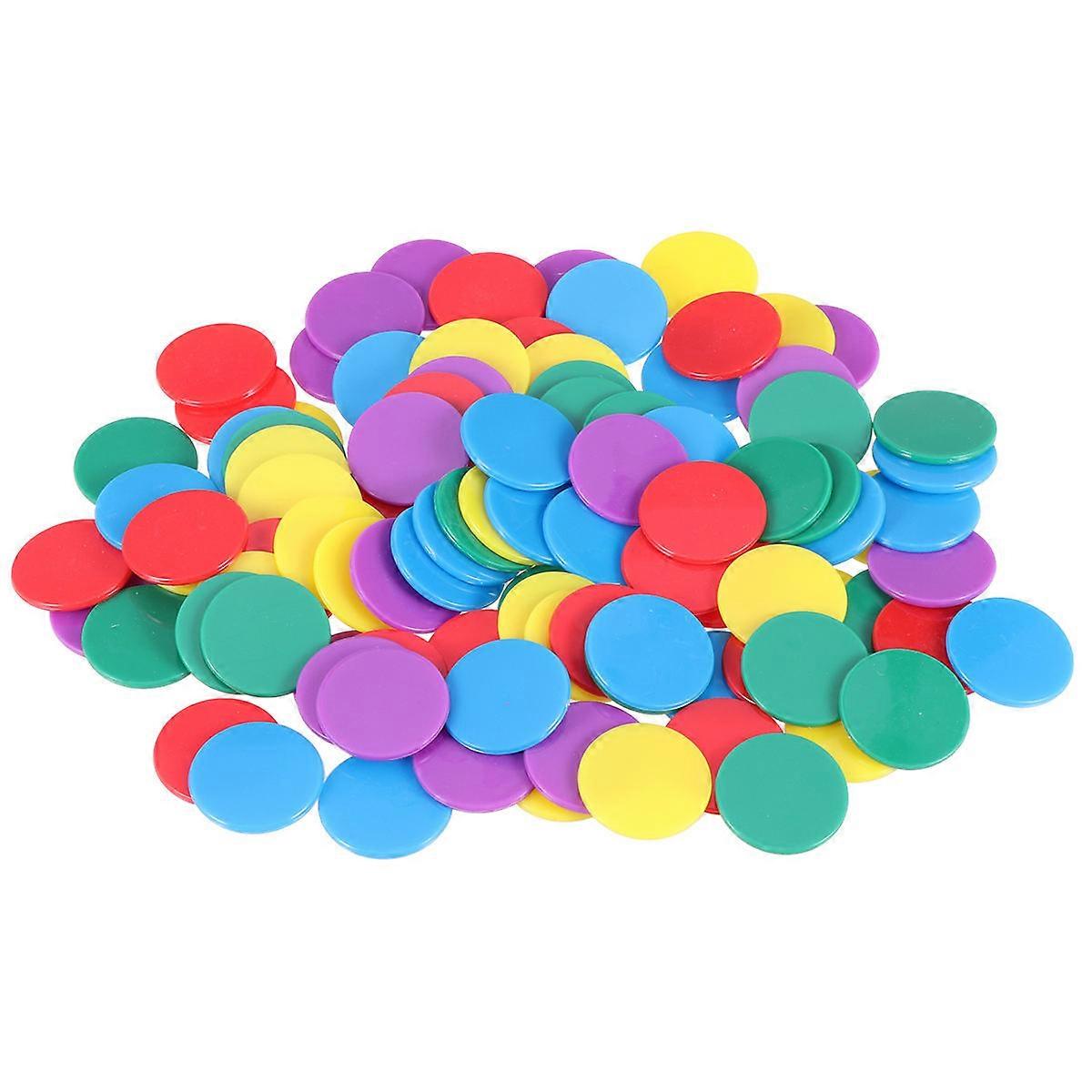 Assorted Color Acrylic Counting Chips for Kids Learning Toys and Games Accessory 25mm