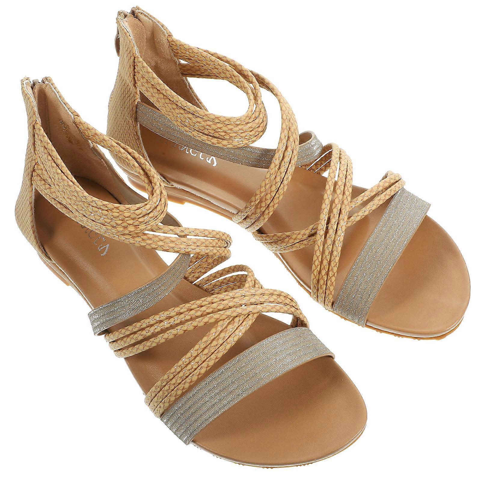 Girls Sandals For Casual Outfit In Multi Color Featuring Flat Straps With Quick And Convenient Wearing 1 Pair
