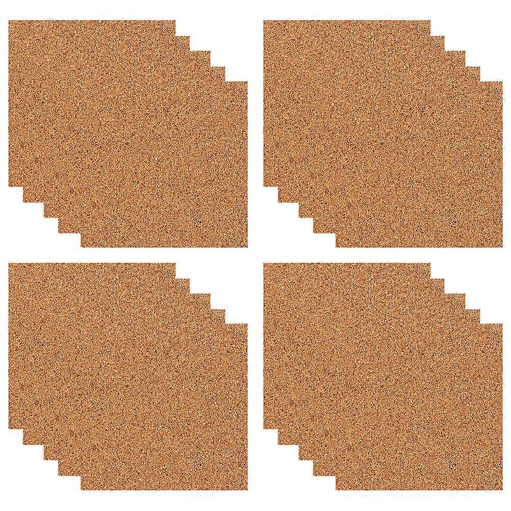 Cork Heat Proof Mats 80Pcs Square Cork Coasters Home Use 3.73X3.73X0.12Inch Anti-slip Cushions