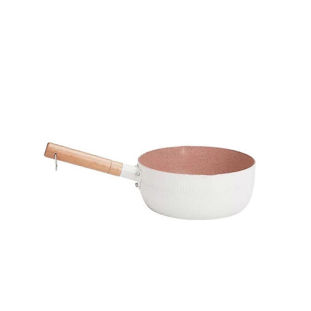 Nonstick White Milk Pan for Induction & Gas Stoves, Multi Purpose Kitchen Pot for Heating Milk & Breakfast Cooking